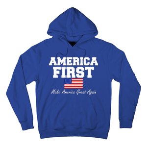 America First Make America Great Again Donald Trump USA Flag Hoodie