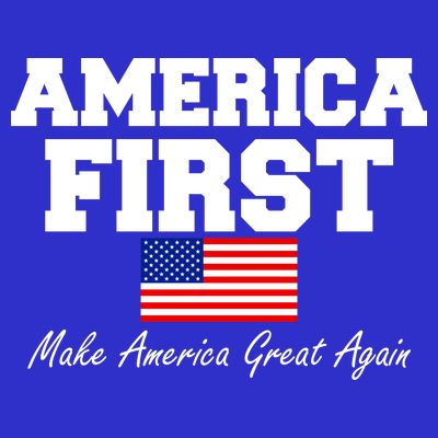 America First Make America Great Again Donald Trump USA Flag T-Shirt