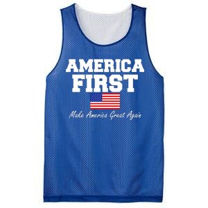 America First Make America Great Again Donald Trump USA Flag Mesh Reversible Basketball Jersey Tank