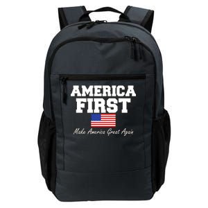 America First Make America Great Again Donald Trump USA Flag Daily Commute Backpack