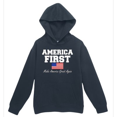 America First Make America Great Again Donald Trump USA Flag Urban Pullover Hoodie