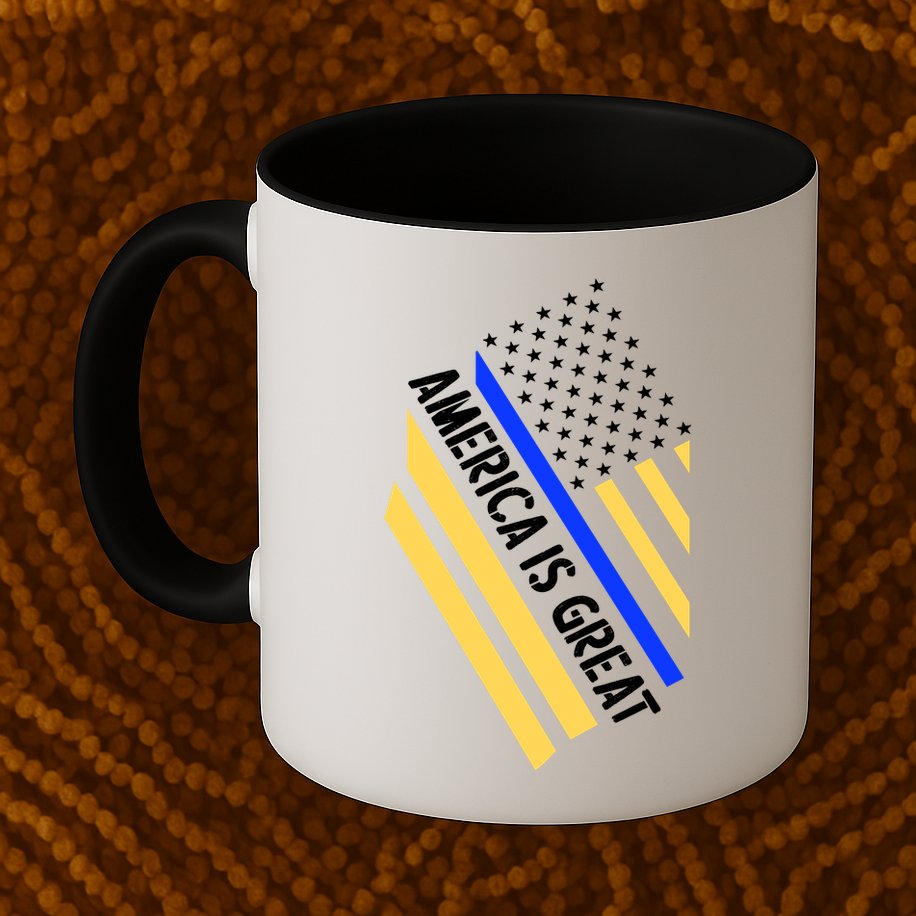 America Is Great Thin Blue Line Flag Mug