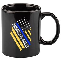 America Is Great Thin Blue Line Flag 11oz C Handle Ceramic Mug