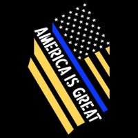 America Is Great Thin Blue Line Flag Baby Bodysuit
