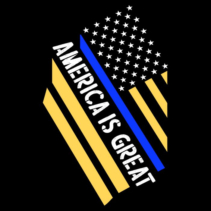America Is Great Thin Blue Line Flag Baby Bodysuit
