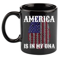 America Is In My DNA 11oz C Handle Ceramic Mug