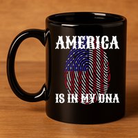 America Is In My DNA 11oz C Handle Ceramic Mug