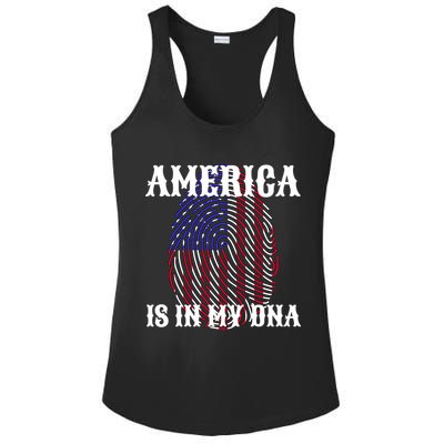 America Is In My DNA Ladies PosiCharge Competitor Racerback Tank