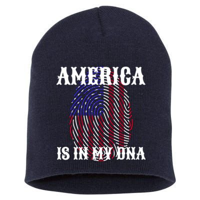 America Is In My DNA Short Acrylic Beanie