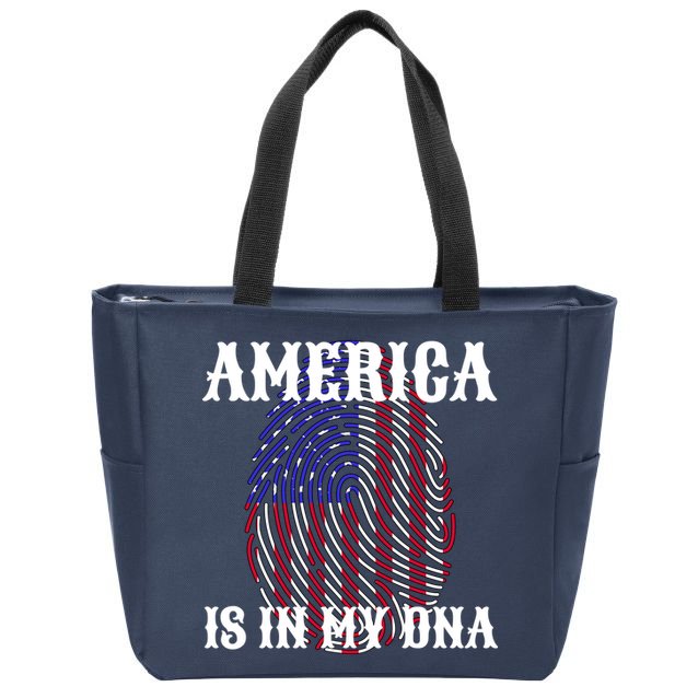 America Is In My DNA Zip Tote Bag