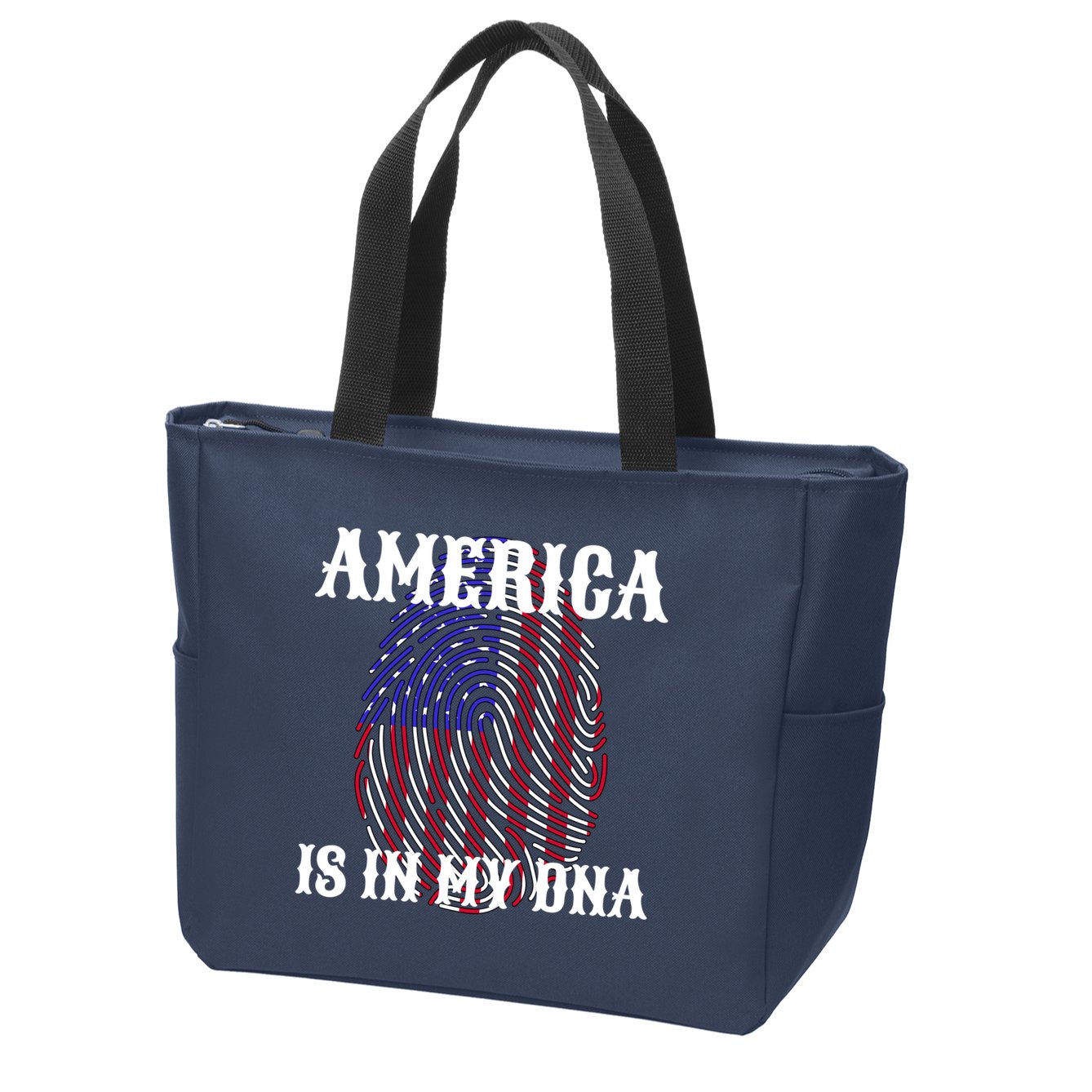 America Is In My DNA Zip Tote Bag