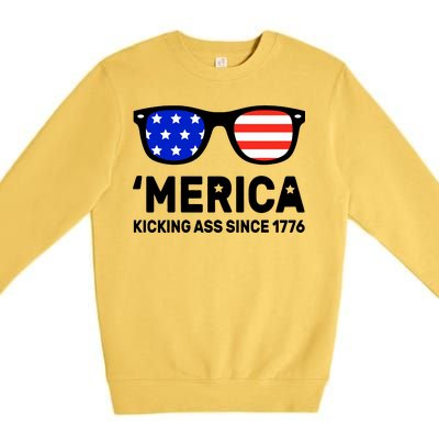 America Kicking Ass Since 1776 Premium Crewneck Sweatshirt