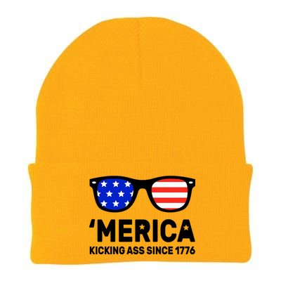 America Kicking Ass Since 1776 Knit Cap Winter Beanie