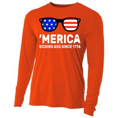 America Kicking Ass Since 1776 Cooling Performance Long Sleeve Crew