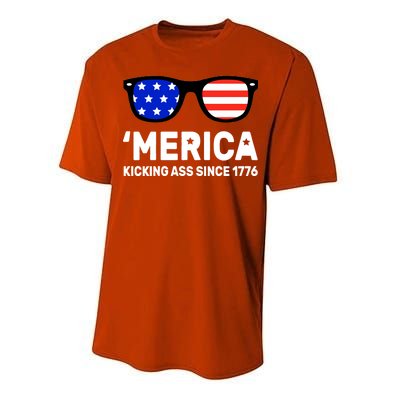 America Kicking Ass Since 1776 Performance Sprint T-Shirt