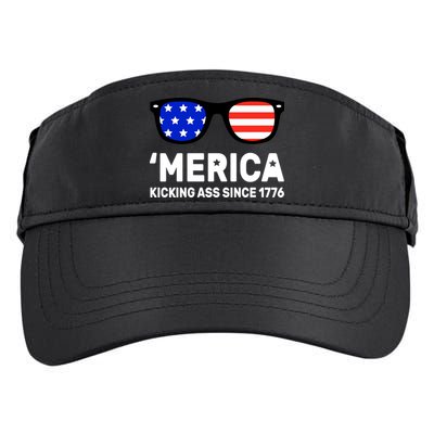 America Kicking Ass Since 1776 Adult Drive Performance Visor