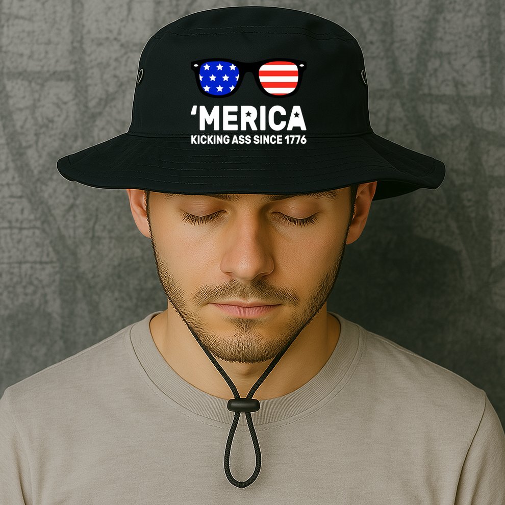 America Kicking Ass Since 1776 Bucket Hat