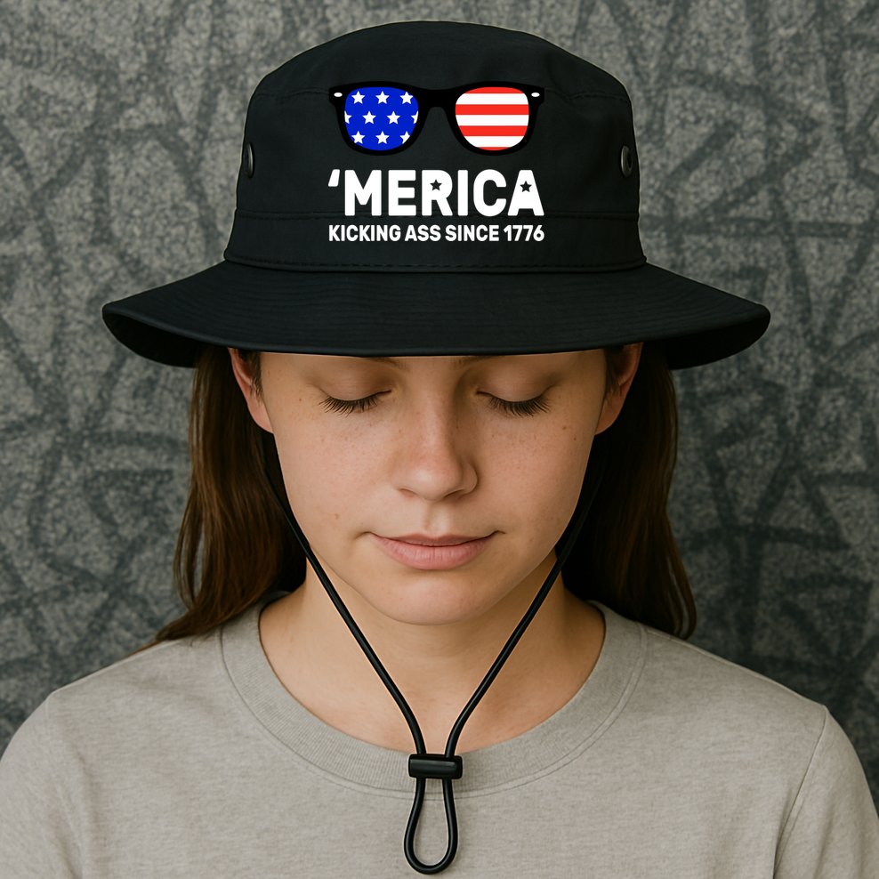 America Kicking Ass Since 1776 Bucket Hat