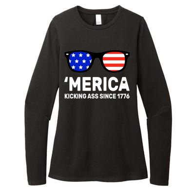 America Kicking Ass Since 1776 Womens CVC Long Sleeve Shirt