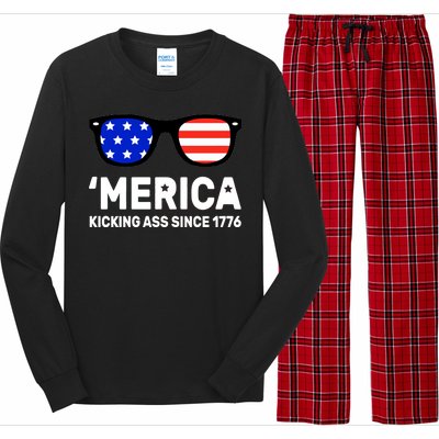 America Kicking Ass Since 1776 Long Sleeve Pajama Set