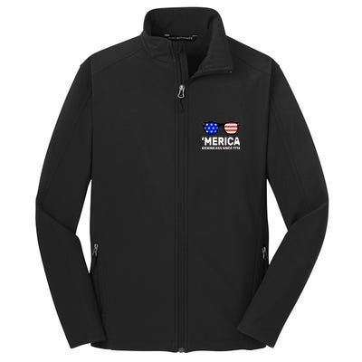 America Kicking Ass Since 1776 Core Soft Shell Jacket