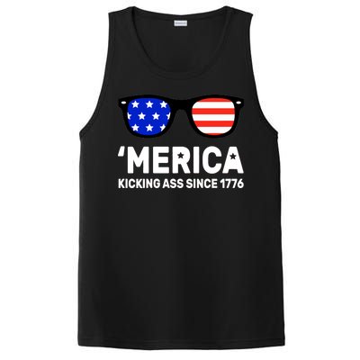 America Kicking Ass Since 1776 PosiCharge Competitor Tank