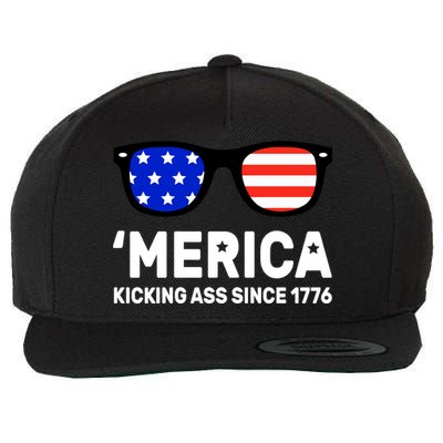 America Kicking Ass Since 1776 Wool Snapback Cap