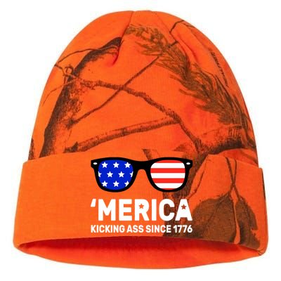 America Kicking Ass Since 1776 Kati Licensed 12" Camo Beanie