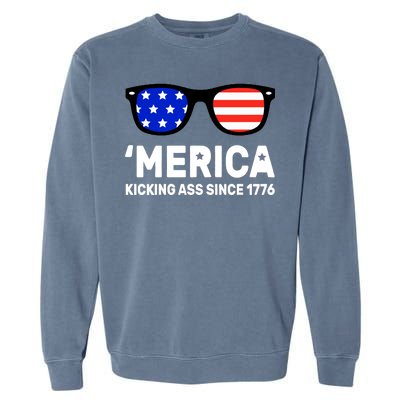 America Kicking Ass Since 1776 Garment-Dyed Sweatshirt