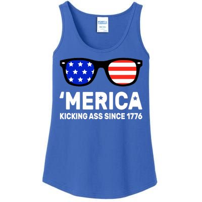 America Kicking Ass Since 1776 Ladies Essential Tank