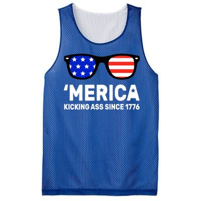 America Kicking Ass Since 1776 Mesh Reversible Basketball Jersey Tank