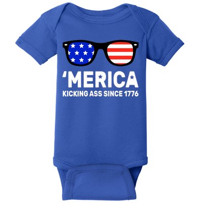 America Kicking Ass Since 1776 Baby Bodysuit