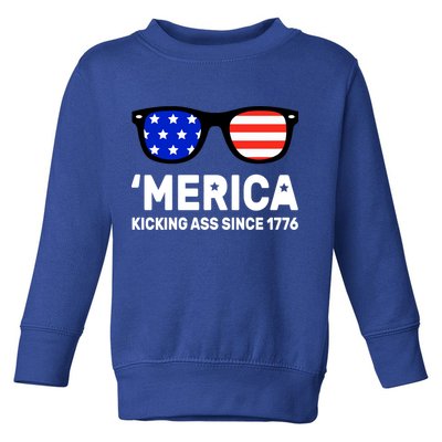 America Kicking Ass Since 1776 Toddler Sweatshirt