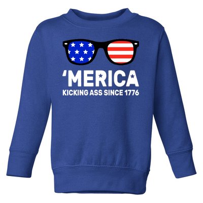 America Kicking Ass Since 1776 Toddler Sweatshirt