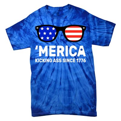 America Kicking Ass Since 1776 Tie-Dye T-Shirt