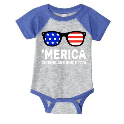 America Kicking Ass Since 1776 Infant Baby Jersey Bodysuit