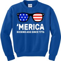 America Kicking Ass Since 1776 Kids Sweatshirt