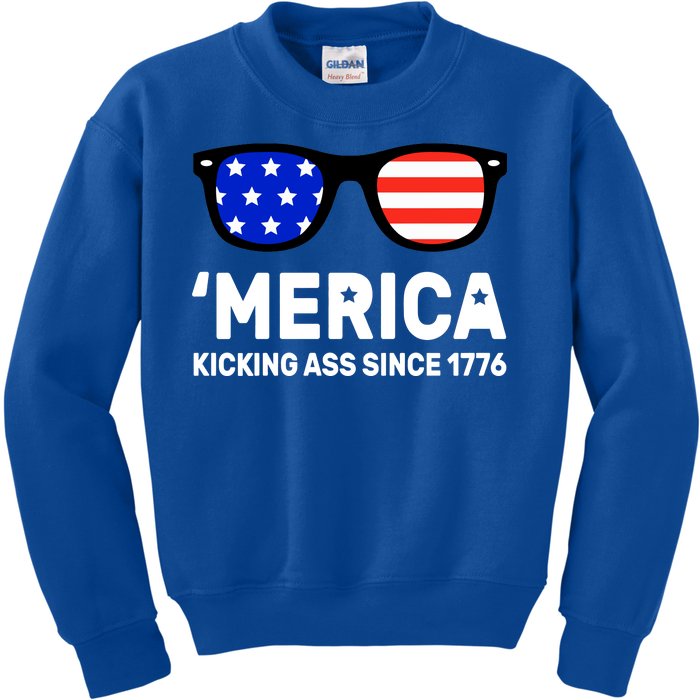 America Kicking Ass Since 1776 Kids Sweatshirt