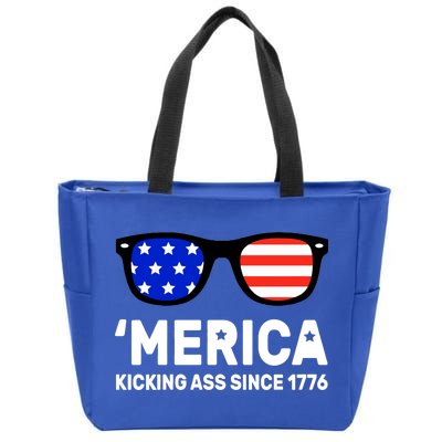 America Kicking Ass Since 1776 Zip Tote Bag