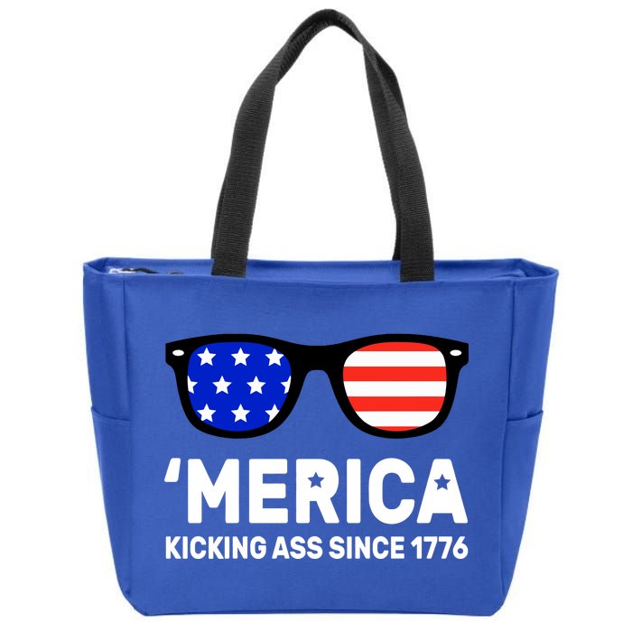 America Kicking Ass Since 1776 Zip Tote Bag