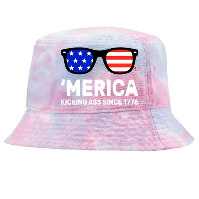 America Kicking Ass Since 1776 Tie-Dyed Bucket Hat