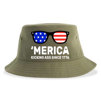 America Kicking Ass Since 1776 Sustainable Bucket Hat