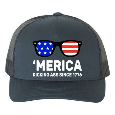 America Kicking Ass Since 1776 Yupoong Adult 5-Panel Trucker Hat