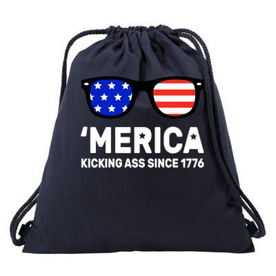 America Kicking Ass Since 1776 Drawstring Bag