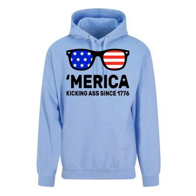 America Kicking Ass Since 1776 Unisex Surf Hoodie