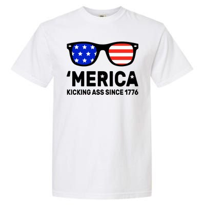 America Kicking Ass Since 1776 Garment-Dyed Heavyweight T-Shirt