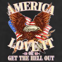 America Love It Or Get the Hell Out Adult Drive Performance Visor