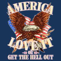 America Love It Or Get the Hell Out 16 in Basic Backpack
