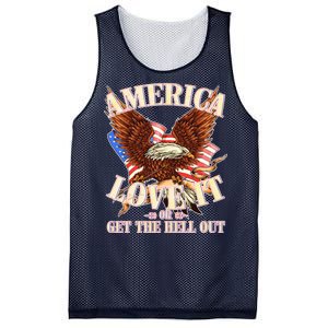 America Love It Or Get the Hell Out Mesh Reversible Basketball Jersey Tank