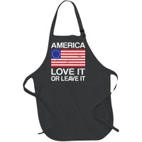 America Love It Or Leave It Betsy Ross Full-Length Apron With Pockets